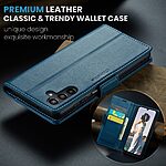 Θήκη Samsung Galaxy A16 4G / A16 5G CASEME 023 Series Πορτοφόλι με βάση στήριξης, υποδοχές καρτών και μαγνητικό κούμπωμα από συνθετικό δέρμα και TPU μπλε - Image 5