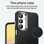 Θήκη Samsung Galaxy A16 4G / A16 5G Mad Mask Σχέδιο carbon fiber texture με ενισχυμένες γωνίες από Premium ανθεκτικό TPU μαύρο - Image 5