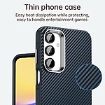 Θήκη Samsung Galaxy A16 4G / A16 5G Mad Mask Σχέδιο carbon fiber texture με ενισχυμένες γωνίες από Premium ανθεκτικό TPU μπλε - Image 5