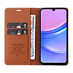 υποδοχή καρτών και μαγνητικό κούμπωμα Flip Wallet από συνθετικό δέρμα και TPU καφέ