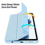 Θήκη Tablet Samsung Galaxy Tab A9 8.7" DUX DUCIS Toby Series Tri-Fold με ειδική θέση για πενάκι και διάφανη ενισχυμένη πλάτη γαλάζιο - Image 4