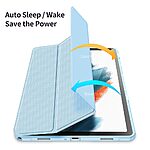 Θήκη Tablet Samsung Galaxy Tab A9+ 11" DUX DUCIS Toby Series Tri-Fold με ειδική θέση για πενάκι και διάφανη ενισχυμένη πλάτη γαλάζιο - Image 4
