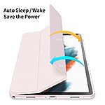 Θήκη Tablet Samsung Galaxy Tab A9+ 11" DUX DUCIS Toby Series Tri-Fold με ειδική θέση για πενάκι και διάφανη ενισχυμένη πλάτη ροζ ανοιχτό - Image 4