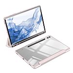 Θήκη Tablet Samsung Galaxy Tab S9 FE+ 12.4" DUX DUCIS Toby Series Tri-Fold με ειδική θέση για πενάκι και διάφανη ενισχυμένη πλάτη ροζ ανοιχτό - Image 2