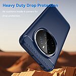 Θήκη Honor Magic7 Pro 5G Mad Mask Brushed TPU Carbon Πλάτη μπλε - Image 2