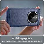 Θήκη Honor Magic7 Pro 5G Mad Mask Brushed TPU Carbon Πλάτη μπλε - Image 4