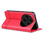 Θήκη Oppo Find X8 Pro 5G AZNS Litchi Retro V4 Texture Leather με βάση στήριξης, υποδοχές καρτών και μαγνητικό κούμπωμα κόκκινο - Image 4