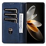 υποδοχές καρτών και μαγνητικό κούμπωμα μπλε