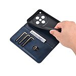 Θήκη Oppo Find X8 Pro 5G AZNS Litchi Retro V4 Texture Leather με βάση στήριξης, υποδοχές καρτών και μαγνητικό κούμπωμα μπλε - Image 5