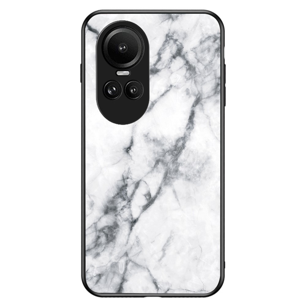 Θήκη Oppo Reno10 5G / Reno10 Pro 5G OEM σχέδιο Marble με Πλάτη Tempered Glass TPU λευκό Θήκη Oppo Reno10 5G / Reno10 Pro 5G OEM σχέδιο Marble με Πλάτη Tempered Glass TPU λευκό