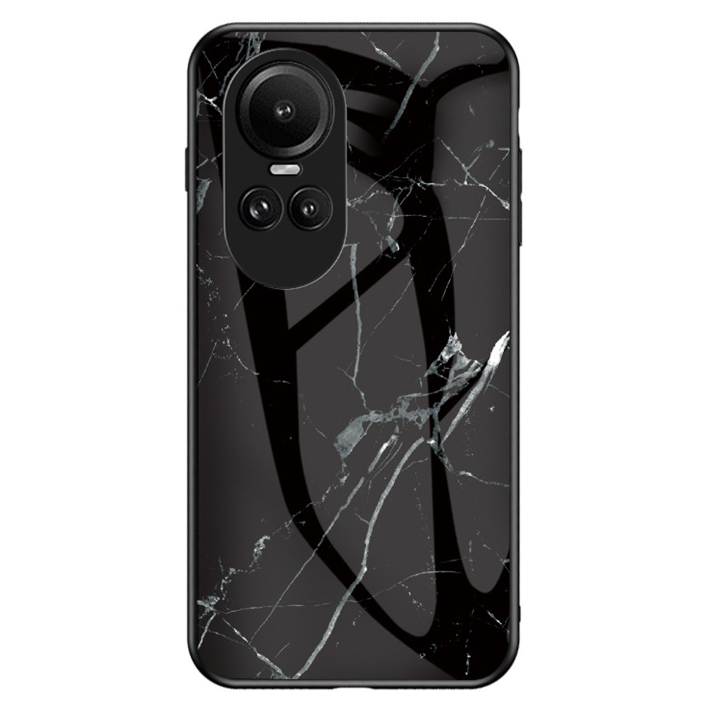 Θήκη Oppo Reno10 5G / Reno10 Pro 5G OEM σχέδιο Marble με Πλάτη Tempered Glass TPU μαύρο Θήκη Oppo Reno10 5G / Reno10 Pro 5G OEM σχέδιο Marble με Πλάτη Tempered Glass TPU μαύρο