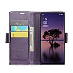 Θήκη Oppo Reno12 Pro 5G CASEME 023 Series Πορτοφόλι με βάση στήριξης, υποδοχές καρτών και μαγνητικό κούμπωμα από συνθετικό δέρμα και TPU μωβ - Image 3