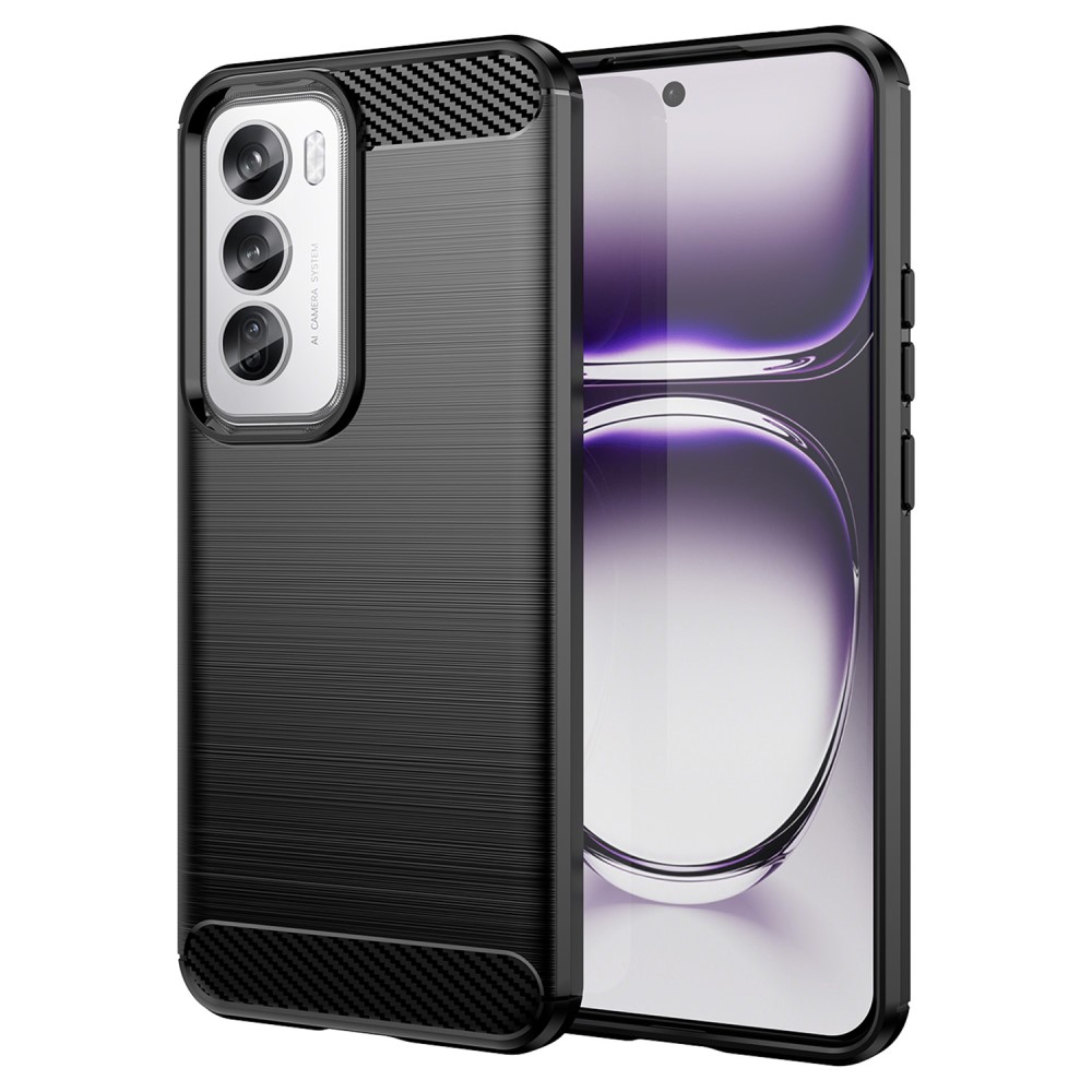Θήκη Oppo Reno12 Pro 5G Mad Mask Brushed TPU Carbon Πλάτη μαύρο Θήκη Oppo Reno12 Pro 5G Mad Mask Brushed TPU Carbon Πλάτη μαύρο