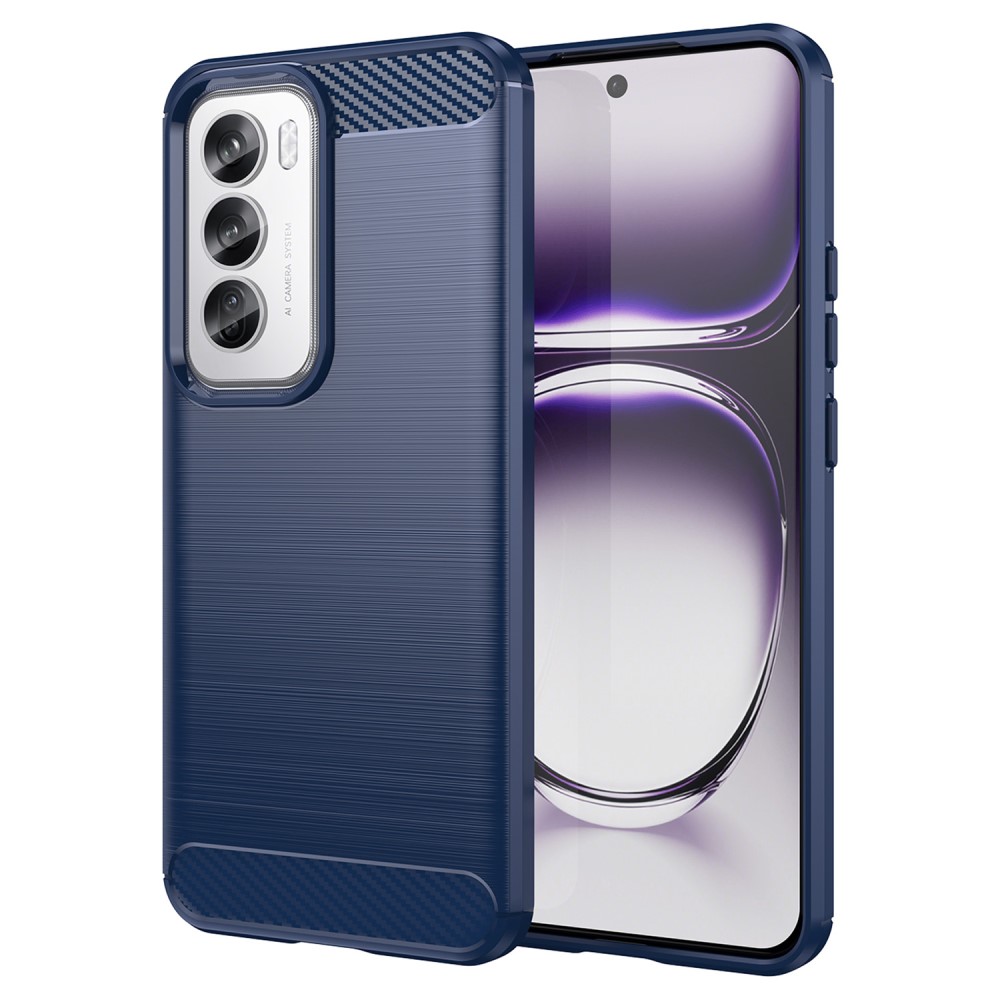 Θήκη Oppo Reno12 Pro 5G Mad Mask Brushed TPU Carbon Πλάτη μπλε Θήκη Oppo Reno12 Pro 5G Mad Mask Brushed TPU Carbon Πλάτη μπλε