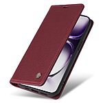 Θήκη Oppo Reno12 Pro 5G YIKATU Folio Series με βάση στήριξης, υποδοχή καρτών και μαγνητικό κούμπωμα Flip Wallet από συνθετικό δέρμα και TPU κόκκινο σκούρο - Image 5