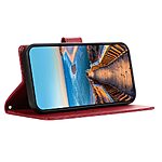 Θήκη Realme 12x 5G / 12 5G DIERFENG DF 06 Foldable Series με βάση στήριξης, υποδοχή καρτών και μαγνητικό κούμπωμα Flip Wallet από συνθετικό δέρμα και εσωτερικό TPU κόκκινο - Image 3