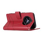 Θήκη Realme 12x 5G / 12 5G DIERFENG DF 06 Foldable Series με βάση στήριξης, υποδοχή καρτών και μαγνητικό κούμπωμα Flip Wallet από συνθετικό δέρμα και εσωτερικό TPU κόκκινο - Image 4