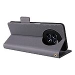 Θήκη Realme 12x 5G / 12 5G Mad Mask Leather Wallet handbag litchi με βάση στήριξης, υποδοχές καρτών και μαγνητικό κούμπωμα γκρι - Image 4