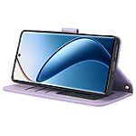 Θήκη Realme 12x 5G / 12 5G Mad Mask PU Leather Series V3 με βάση στήριξης, υποδοχές καρτών και μαγνητικό κούμπωμα μωβ - Image 4