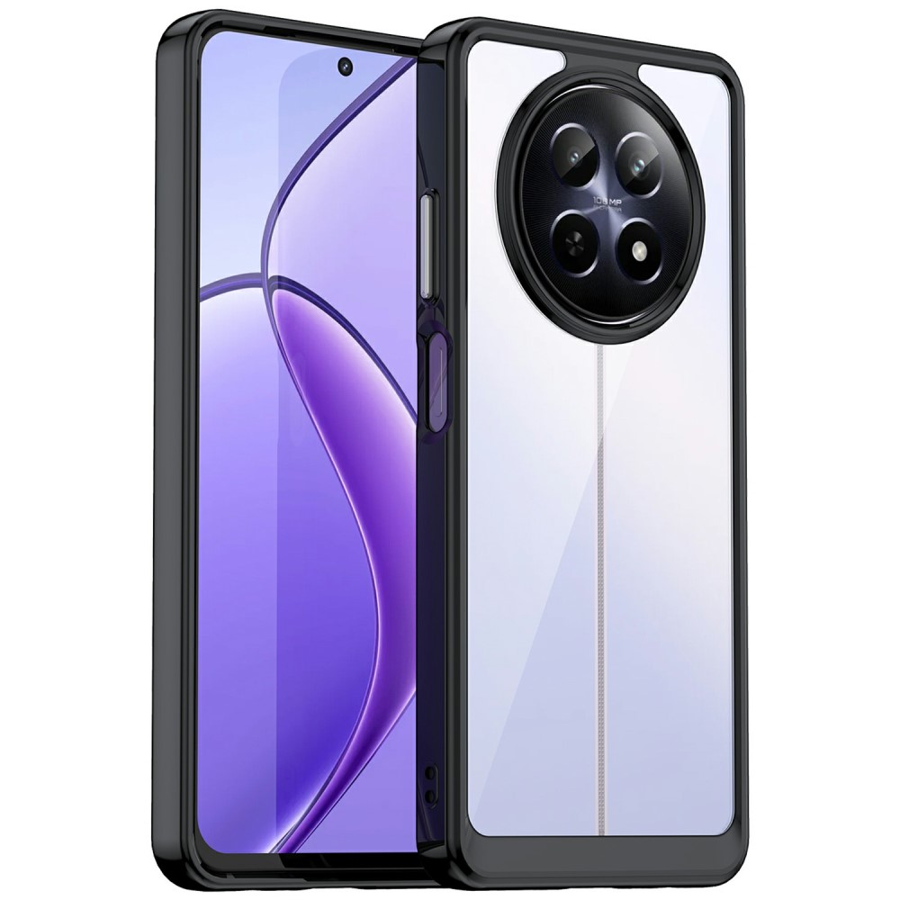 Θήκη Realme 12x 5G / 12 5G Mad Mask Hybrid Sockproof Transparent πλάτη από αντικραδασμικό TPU μαύρο Θήκη Realme 12x 5G / 12 5G Mad Mask Hybrid Sockproof Transparent πλάτη από αντικραδασμικό TPU μαύρο