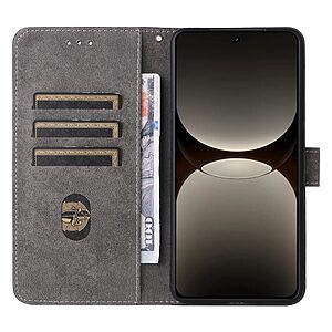 υποδοχές καρτών και μαγνητικό κούμπωμα μαύρο