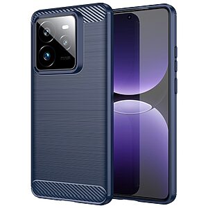Θήκη Realme GT 7 Pro 5G Mad Mask Brushed TPU Carbon Πλάτη μπλε σκούρο