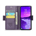 Θήκη Samsung Galaxy S25 5G CASEME 023 Series Πορτοφόλι με βάση στήριξης, υποδοχές καρτών και μαγνητικό κούμπωμα από συνθετικό δέρμα και TPU μωβ - Image 3