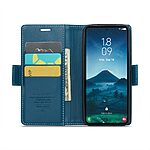 Θήκη Samsung Galaxy S25 5G CASEME 023 Series Πορτοφόλι με βάση στήριξης, υποδοχές καρτών και μαγνητικό κούμπωμα από συνθετικό δέρμα και TPU πετρόλ - Image 3