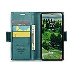 Θήκη Samsung Galaxy S25 5G CASEME 023 Series Πορτοφόλι με βάση στήριξης, υποδοχές καρτών και μαγνητικό κούμπωμα από συνθετικό δέρμα και TPU πράσινο σκούρο - Image 3