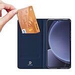 υποδοχή καρτών και μαγνητικό κούμπωμα Flip Wallet από συνθετικό δέρμα και TPU μπλε