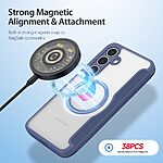 Θήκη Samsung Galaxy S25 5G DUX DUCIS Skin X Pro Series με βάση στήριξης, συμβατό με MagSafe φορτιστή υποδοχή καρτών και μαγνητικό κούμπωμα Flip Wallet από συνθετικό δέρμα και εσωτερικό TPU μπλε - Image 4