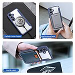 Θήκη Samsung Galaxy S25 5G DUX DUCIS Skin X Pro Series με βάση στήριξης, συμβατό με MagSafe φορτιστή υποδοχή καρτών και μαγνητικό κούμπωμα Flip Wallet από συνθετικό δέρμα και εσωτερικό TPU μπλε - Image 5