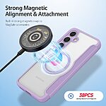 Θήκη Samsung Galaxy S25 5G DUX DUCIS Skin X Pro Series με βάση στήριξης, συμβατό με MagSafe φορτιστή υποδοχή καρτών και μαγνητικό κούμπωμα Flip Wallet από συνθετικό δέρμα και εσωτερικό TPU μωβ ανοιχτό - Image 4