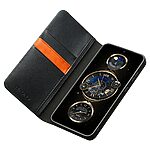 Θήκη Samsung Galaxy S25 5G QIALINO book v2 από Premium αυθεντικό δέρμα Genuine Cowhide μαύρο - Image 2