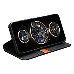 Θήκη Samsung Galaxy S25 5G QIALINO book v2 από Premium αυθεντικό δέρμα Genuine Cowhide μαύρο - Image 3