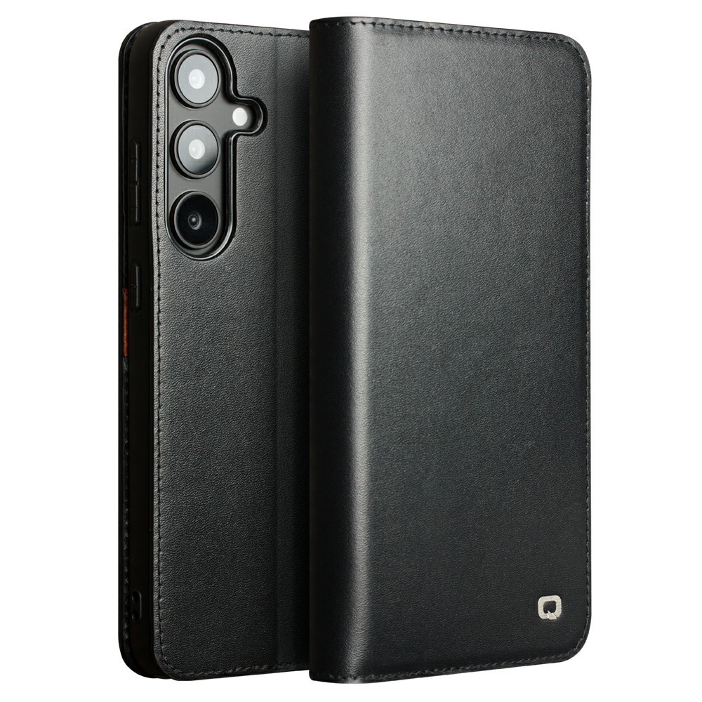 Θήκη Samsung Galaxy S25 5G QIALINO book v2 από Premium αυθεντικό δέρμα Genuine Cowhide μαύρο Θήκη Samsung Galaxy S25 5G QIALINO book v2 από Premium αυθεντικό δέρμα Genuine Cowhide μαύρο