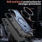 Θήκη Samsung Galaxy S25 5G / S24 5G Mad Mask Πλάτη Military Protection με Μαγνητικό δαχτυλίδι ,συμβατό με ασύρματη φόρτιση Magsafe και Βάση στήριξης TPU μπλε - Image 4