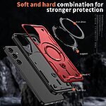 Θήκη Samsung Galaxy S25 Plus 5G / S24 Plus 5G Mad Mask Πλάτη Military Protection με Μαγνητικό δαχτυλίδι ,συμβατό με ασύρματη φόρτιση Magsafe και Βάση στήριξης TPU κόκκινο - Image 4