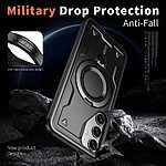 Θήκη Samsung Galaxy S25 Plus 5G / S24 Plus 5G Mad Mask Πλάτη Military Protection με Μαγνητικό δαχτυλίδι ,συμβατό με ασύρματη φόρτιση Magsafe και Βάση στήριξης TPU μαύρο - Image 3