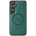 Θήκη Samsung Galaxy S25 Plus 5G / S24 Plus 5G MAGKING PU Leather Sockproof Series Πλάτη από σκληρό πλαστικό