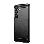 Θήκη Samsung Galaxy S25 Plus 5G / S24 Plus 5G MOFI Brushed TPU Carbon Πλάτη μαύρο
