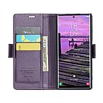 Θήκη Samsung Galaxy S25 Ultra 5G CASEME 023 Series Πορτοφόλι με βάση στήριξης, υποδοχές καρτών και μαγνητικό κούμπωμα από συνθετικό δέρμα και TPU μωβ - Image 3