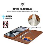 υποδοχές καρτών με μαγνητικό κλείσιμο Flip Wallet από αυθεντικό δέρμα και TPU καφέ