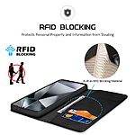 υποδοχές καρτών με μαγνητικό κλείσιμο Flip Wallet από αυθεντικό δέρμα και TPU μαύρο