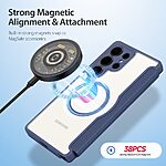 Θήκη Samsung Galaxy S25 Ultra 5G DUX DUCIS Skin X Pro Series με βάση στήριξης, συμβατό με MagSafe φορτιστή υποδοχή καρτών και μαγνητικό κούμπωμα Flip Wallet από συνθετικό δέρμα και εσωτερικό TPU μπλε - Image 4