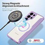 Θήκη Samsung Galaxy S25 Ultra 5G DUX DUCIS Skin X Pro Series με βάση στήριξης, συμβατό με MagSafe φορτιστή υποδοχή καρτών και μαγνητικό κούμπωμα Flip Wallet από συνθετικό δέρμα και εσωτερικό TPU μωβ ανοιχτό - Image 4