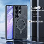 Θήκη Samsung Galaxy S25 Ultra 5G DUX DUCIS Aimo Kickstand Series συμβατό με MagSafe φορτιστή - Ανθεκτική στις Πτώσεις μαύρο - Image 3