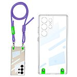 Θήκη Samsung Galaxy S25 Ultra 5G GKK Διάφανο Ανθεκτικό κάλυμμα Κατασκευή από Σκληρό Υλικό και Αποσπώμενο Λουρί Μεταφοράς μωβ