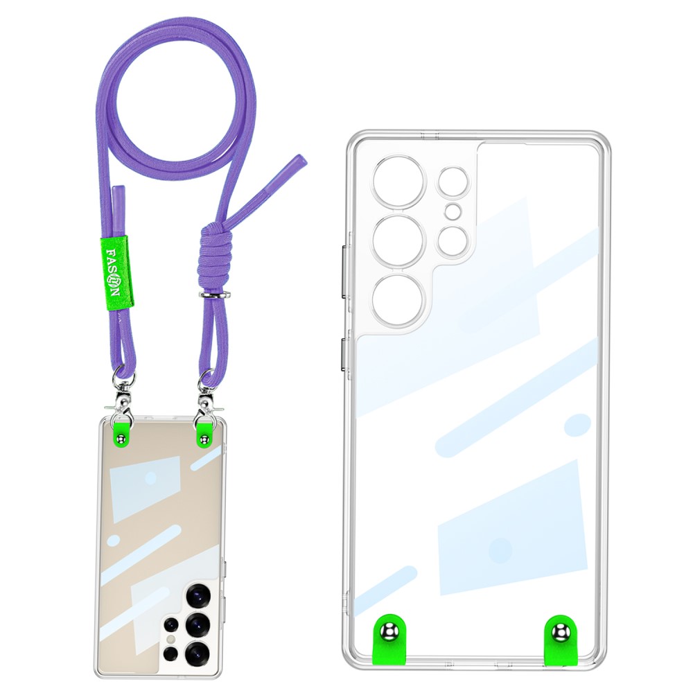 Θήκη Samsung Galaxy S25 Ultra 5G GKK Διάφανο Ανθεκτικό κάλυμμα Κατασκευή από Σκληρό Υλικό και Αποσπώμενο Λουρί Μεταφοράς μωβ Θήκη Samsung Galaxy S25 Ultra 5G GKK Διάφανο Ανθεκτικό κάλυμμα Κατασκευή από Σκληρό Υλικό και Αποσπώμενο Λουρί Μεταφοράς μωβ