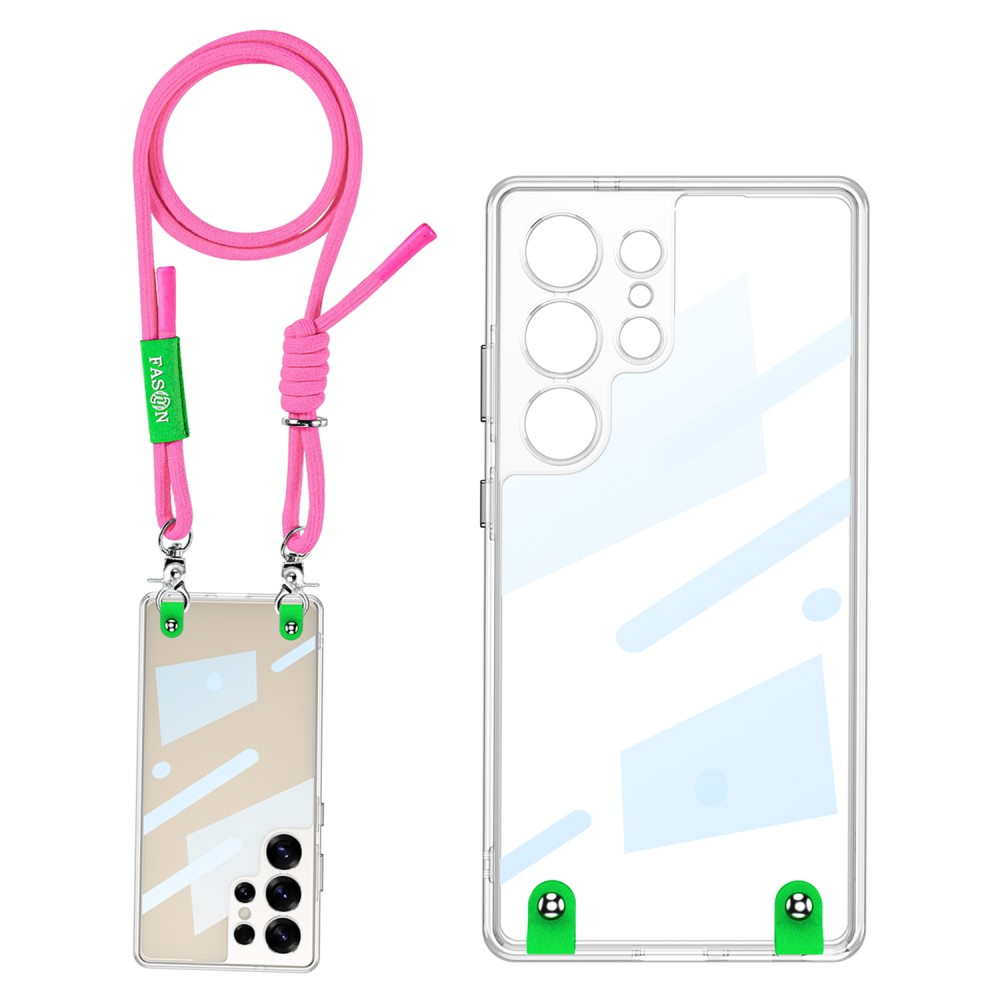 Θήκη Samsung Galaxy S25 Ultra 5G GKK Διάφανο Ανθεκτικό κάλυμμα Κατασκευή από Σκληρό Υλικό και Αποσπώμενο Λουρί Μεταφοράς ροζ Θήκη Samsung Galaxy S25 Ultra 5G GKK Διάφανο Ανθεκτικό κάλυμμα Κατασκευή από Σκληρό Υλικό και Αποσπώμενο Λουρί Μεταφοράς ροζ